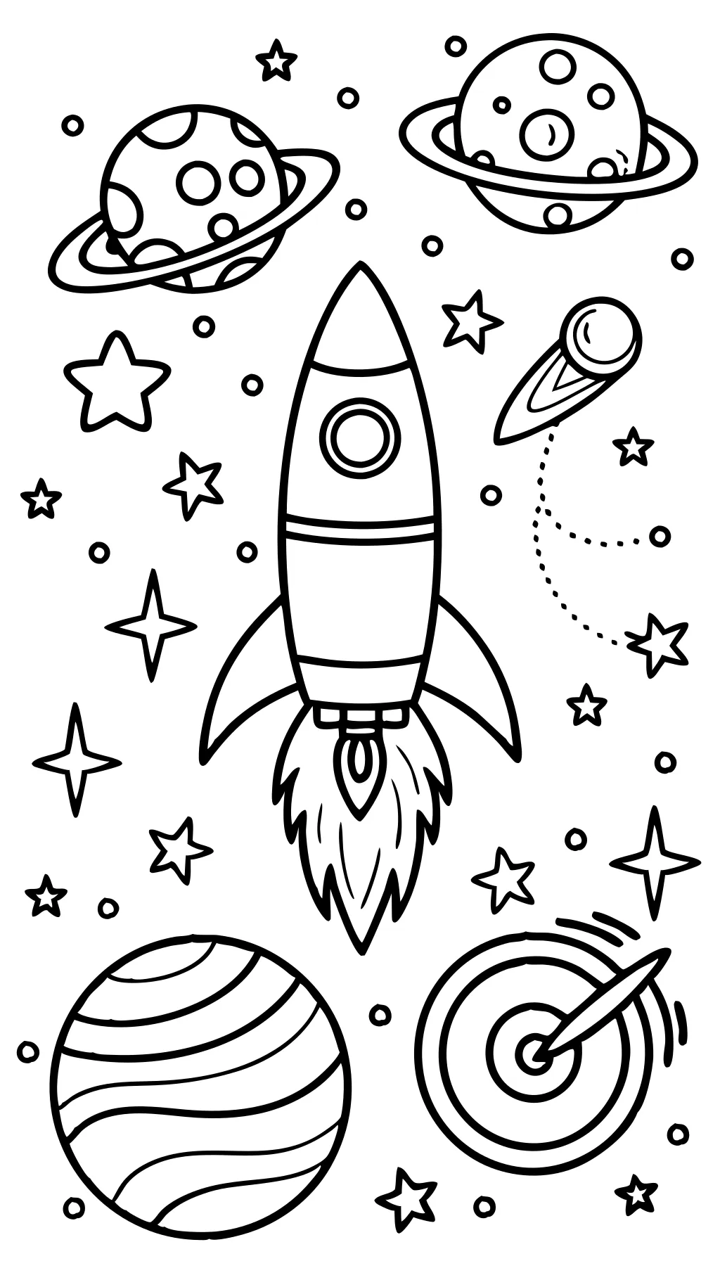 space coloring page